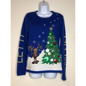 Holiday Time Medium Light Up Christmas Sweater.